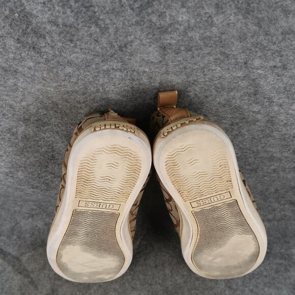Guess Shoes Womens 9.5 Fashion Sneakers Lace Up Casual Flat Logo Brown - Picture 11 of 13